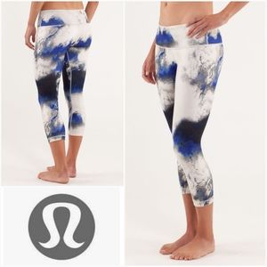 LULULEMON 8 Wunder Under Crop Size 8 Milky Way Multi